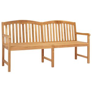 vidaXL Handcarved Rose Bench 150 x 60 x 90 cm Solid Teak Wood Natural