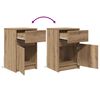 vidaXL LED Bedside Cabinet Artisan oak 38 x 34 x 61 cm Engineered wood