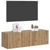 vidaXL Wall Mounted TV Cabinet Artisan Oak 80x30x30 cm Engineered Wood