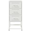 vidaXL Bedside Cabinets 2 pcs White 36x39x78 cm Steel