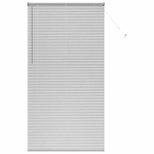 vidaXL Window Blind with Curtains Manual Silver Aluminium