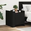 vidaXL Bedside Cabinet Black 45x50x50 cm Engineered Wood