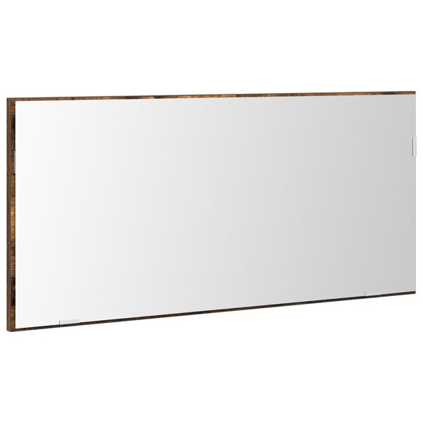 vidaXL Mirror Wall-mounted Brown 80 x 37 cm Glass and Engineered Wood