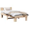 vidaXL Bed Frame with Headboard Natural 75 x 190 cm Solid Pine Wood