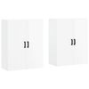 vidaXL Wall Mounted Cabinets 2 pcs High Gloss White 69.5x34x90 cm
