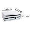 Exacompta Desktop Drawer Set Toolbox with 4 Drawers Light Grey
