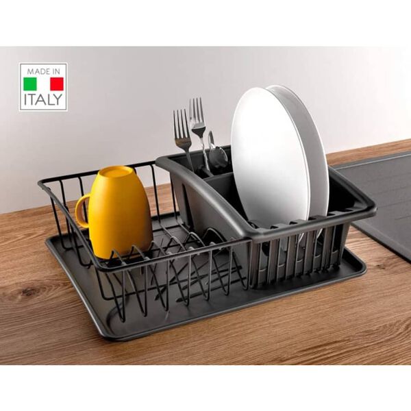 Metaltex Dish Drainer Aquatex Plus Lava Black