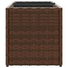 vidaXL Garden Planters with 2 Pots 2 pcs Brown 72x30x32 cm Poly Rattan