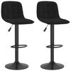 vidaXL Bar Stools 2 pcs Black Velvet