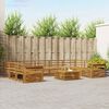 vidaXL Sofa Sets 10 pcs Natural Solid Acacia Wood