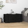 vidaXL Storage Box Black 91x40.5x42 cm Solid Wood Pine