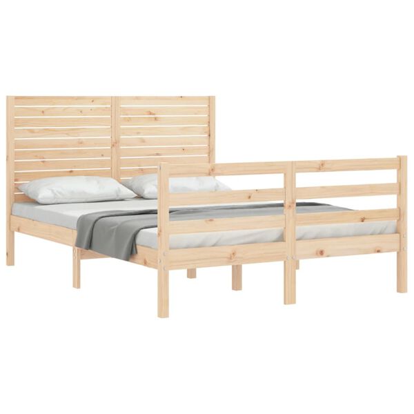 vidaXL Bed Frame without Mattress Small Double Solid Wood