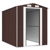 vidaXL Garden Shed Dark Brown 192x274x223 cm Galvanised Steel