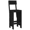 vidaXL 3 Piece Garden Bar Set Black Solid Wood Pine