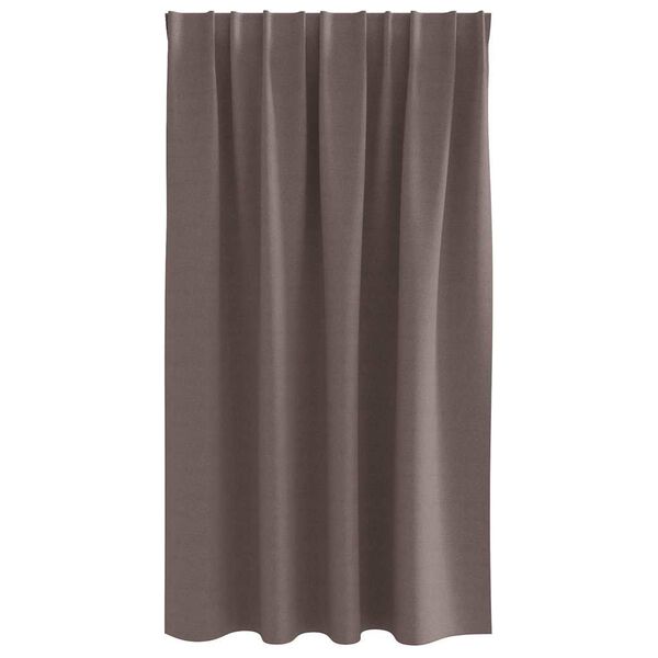 vidaXL Blackout Curtains with Rings 2 pcs Dark Brown 140 x 140 cm