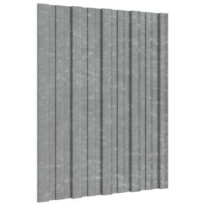 vidaXL Roof Panel 36 pcs Silver 60 x 45 cm Galvanised steel