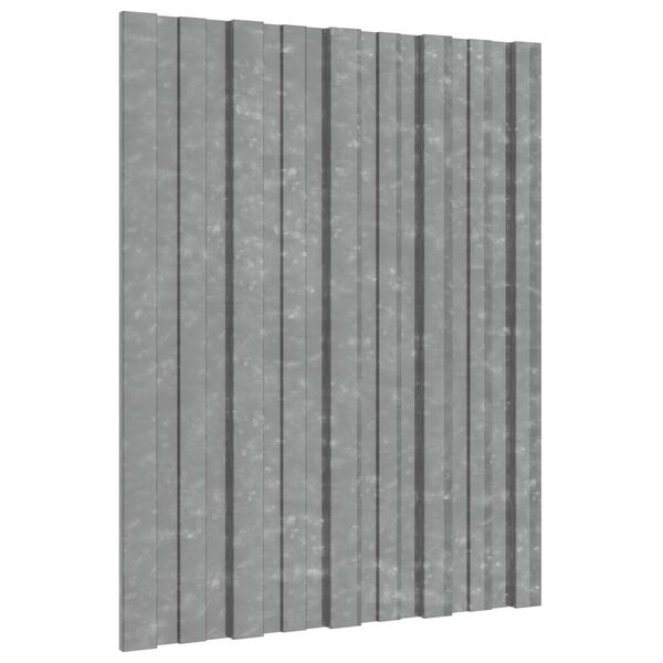 vidaXL Roof Panel 36 pcs Silver 60 x 45 cm Galvanised steel