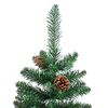 vidaXL Slim Christmas Tree Green 210 cm PVC and Solid Pine wood