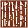 vidaXL Garden Wall Decoration 55x55 cm Corten Steel Bamboo Design