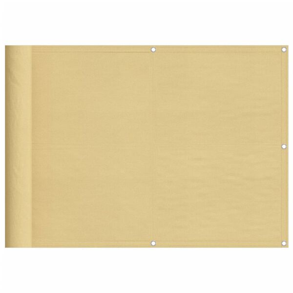 vidaXL Balcony Screen Sand 75x300 cm 100% Polyester Oxford