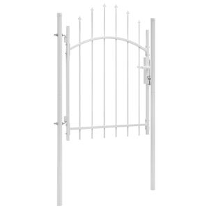 vidaXL Garden Gate "Woerden" Steel 1x1,25 m White