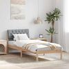 vidaXL Bed frame Brown and light grey 75 x 190 cm Solid pine wood