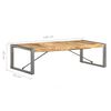 vidaXL Coffee Table 140x70x40 cm Rough Mango Wood