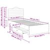 vidaXL Bed Frame with Drawer Grey Sonoma 75 x 190 cm Engineered Wood