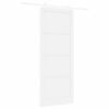 vidaXL Sliding Door White 93 x 232 cm Solid Pine Wood
