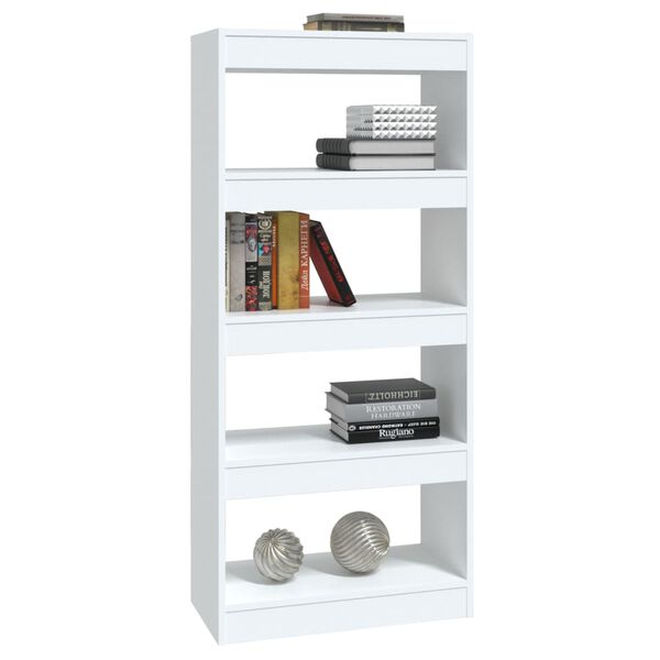 vidaXL Book Cabinet/Room Divider White 60x30x135 cm Engineered Wood
