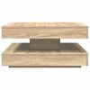 vidaXL Coffee Table 360-Degree Rotatable Sonoma Oak 70x70x34.5 cm