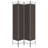 vidaXL 4-Panel Room Divider Brown 160x220 cm Fabric
