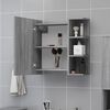 vidaXL Bathroom Mirror Cabinet Grey Sonoma 62.5x20.5x64 cm Engineered Wood