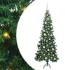 vidaXL Corner Artificial Christmas Tree Green 180 cm PVC and Metal