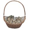 vidaXL Firewood Basket with Handle 57x46.5x52 cm Brown Willow