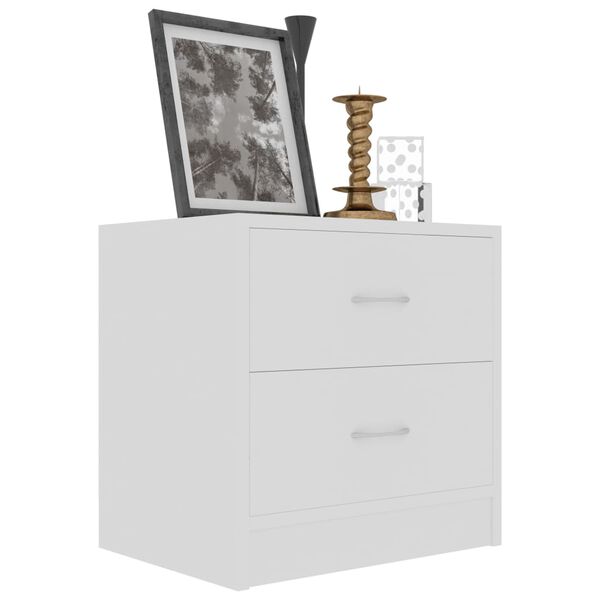 vidaXL Bedside Cabinet White 40x30x40 cm Engineered Wood