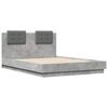vidaXL Bed Frame with LED without Mattress Concrete Grey 120x190 cm Small Double