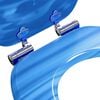 vidaXL Toilet Seat 2 pcs Blue Drop 44 x 38 cm MDF board