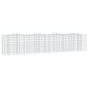 vidaXL Arched Gabion Raised Bed 400x50x100 cm Galvanised Iron