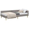 vidaXL Corner Bed Frame with Headboard Taupe 80 x 200 cm Fabric