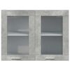 vidaXL Hanging Glass Cabinet Lyon Concrete Grey 80x31x60 cm