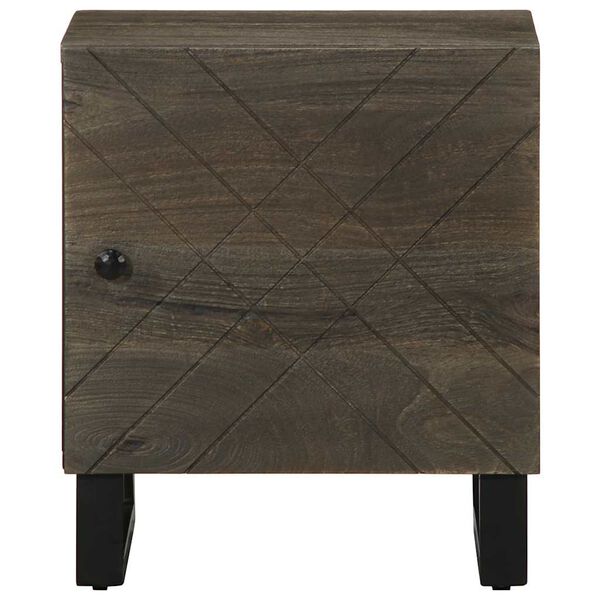 vidaXL Bedside Cabinet Black 40x33x46 cm Solid Wood Mango