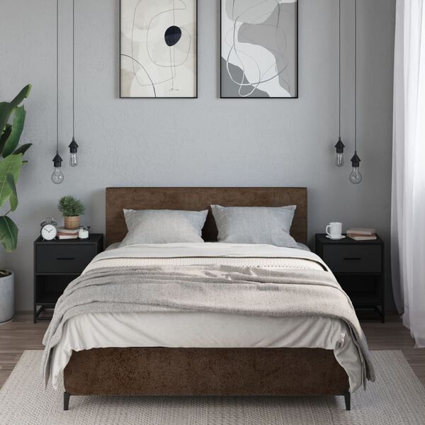 vidaXL Bedside Cabinets 2 pcs Black 40x31x50 cm Engineered Wood