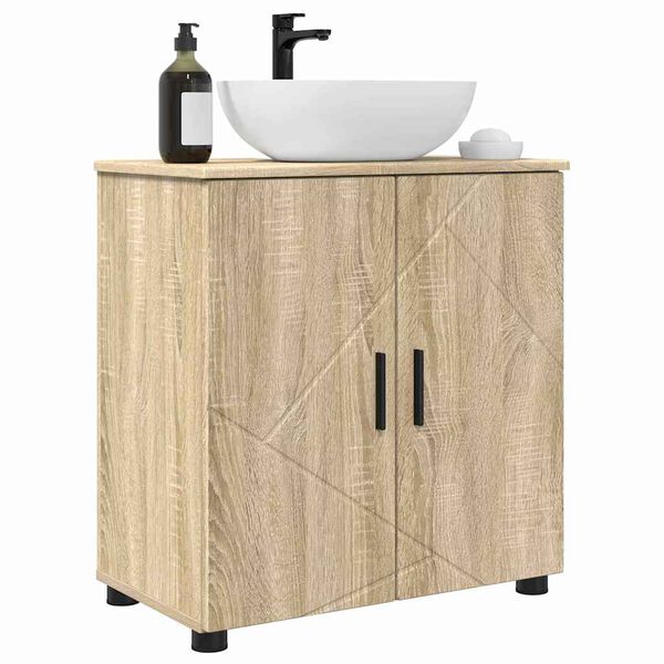 vidaXL Bathroom Cabinet with Storage Sonoma Oak 61 x 35 x 64 cm