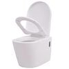 vidaXL Wall Hung Toilet with Concealed Cistern Ceramic White