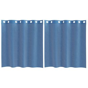 vidaXL Voile Curtains with Grommets 2 pcs Royal Blue