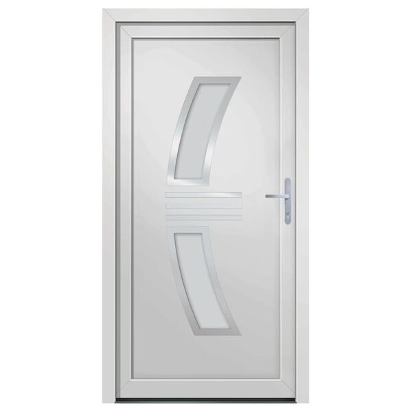 vidaXL Front Door White 108x208 cm PVC