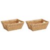 vidaXL Storage Baskets 2 pcs Natural 38 x 28 x 15 cm Water hyacinth