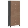 vidaXL Highboard VIKEN Anthracite Grey 80x40x190 cm Solid Wood Pine