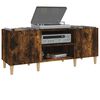 vidaXL Record Cabinet Smoked Oak 121x38x48 cm Engineered Wood